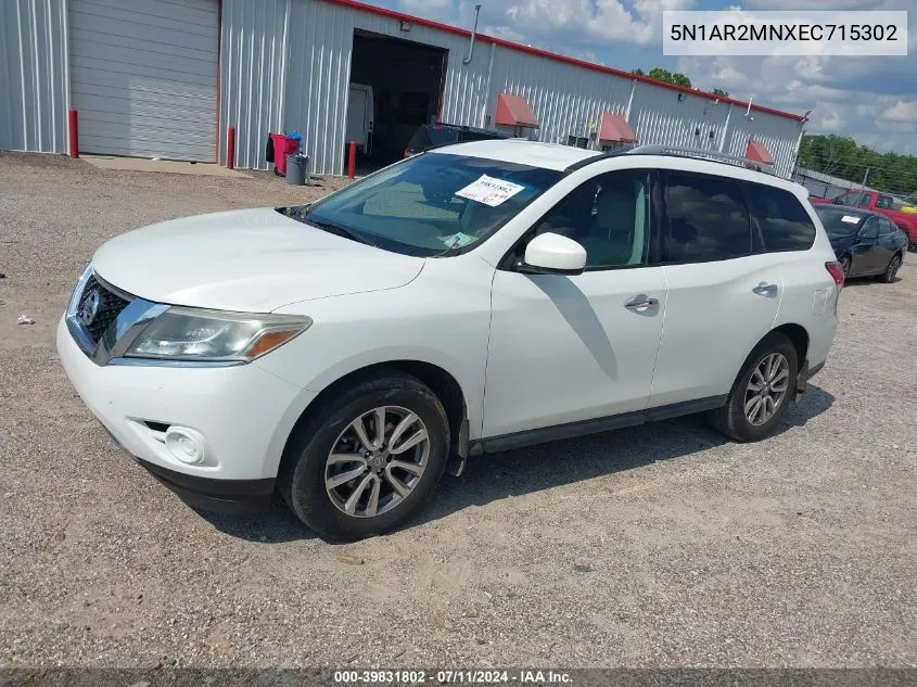 2014 Nissan Pathfinder Sv VIN: 5N1AR2MNXEC715302 Lot: 39831802