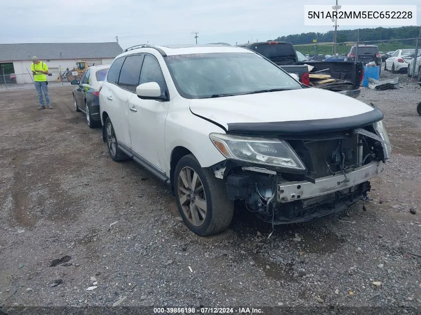 2014 Nissan Pathfinder Platinum VIN: 5N1AR2MM5EC652228 Lot: 39856198