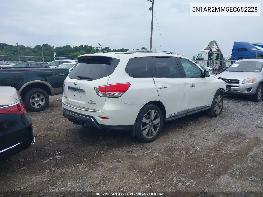 5N1AR2MM5EC652228 2014 Nissan Pathfinder Platinum