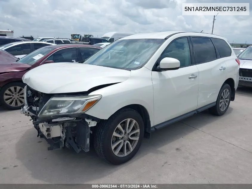 2014 Nissan Pathfinder S VIN: 5N1AR2MN5EC731245 Lot: 39862344