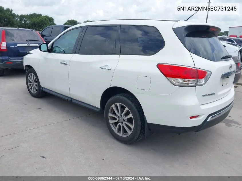 2014 Nissan Pathfinder S VIN: 5N1AR2MN5EC731245 Lot: 39862344