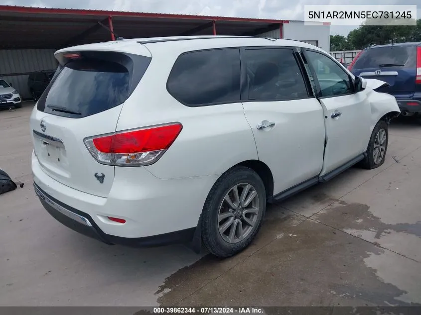 5N1AR2MN5EC731245 2014 Nissan Pathfinder S