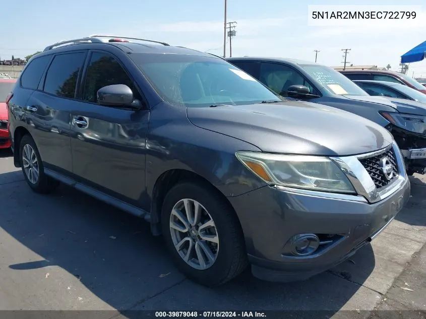 5N1AR2MN3EC722799 2014 Nissan Pathfinder Sv