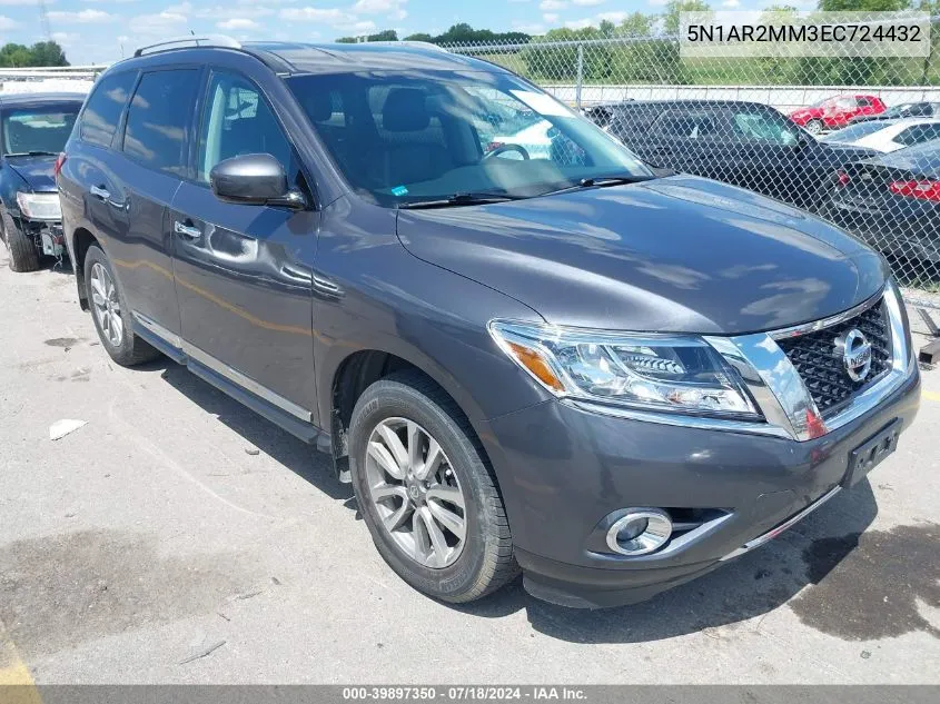 2014 Nissan Pathfinder Sl VIN: 5N1AR2MM3EC724432 Lot: 39897350