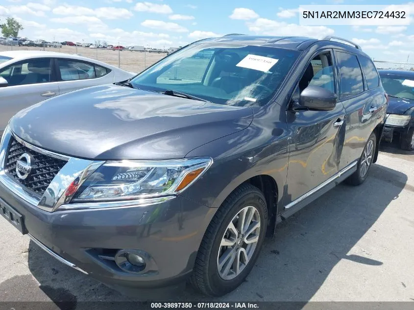 2014 Nissan Pathfinder Sl VIN: 5N1AR2MM3EC724432 Lot: 39897350