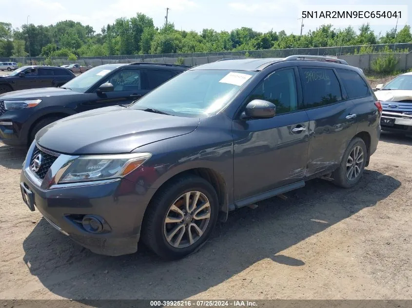 2014 Nissan Pathfinder Sv VIN: 5N1AR2MN9EC654041 Lot: 39925216