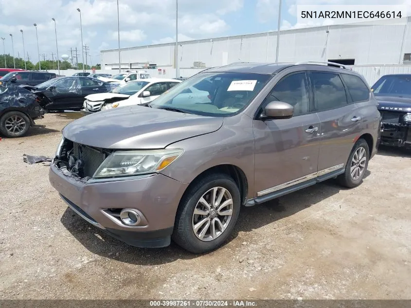 2014 Nissan Pathfinder Sl VIN: 5N1AR2MN1EC646614 Lot: 39987261