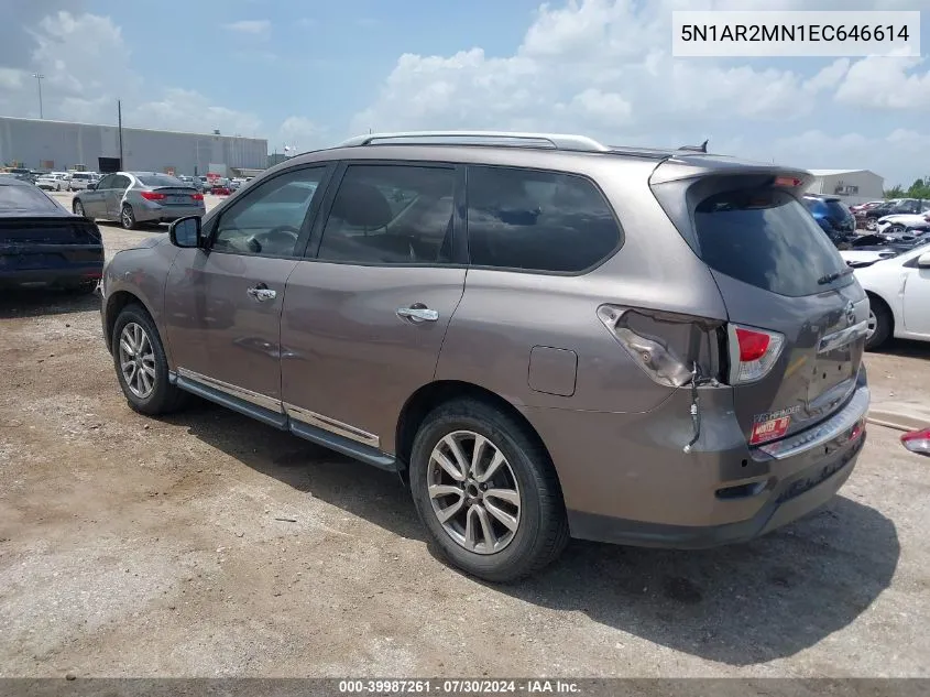 2014 Nissan Pathfinder Sl VIN: 5N1AR2MN1EC646614 Lot: 39987261