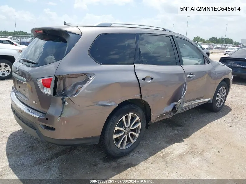 2014 Nissan Pathfinder Sl VIN: 5N1AR2MN1EC646614 Lot: 39987261