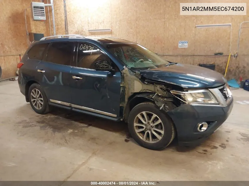 5N1AR2MM5EC674200 2014 Nissan Pathfinder Platinum/S/Sl/Sv