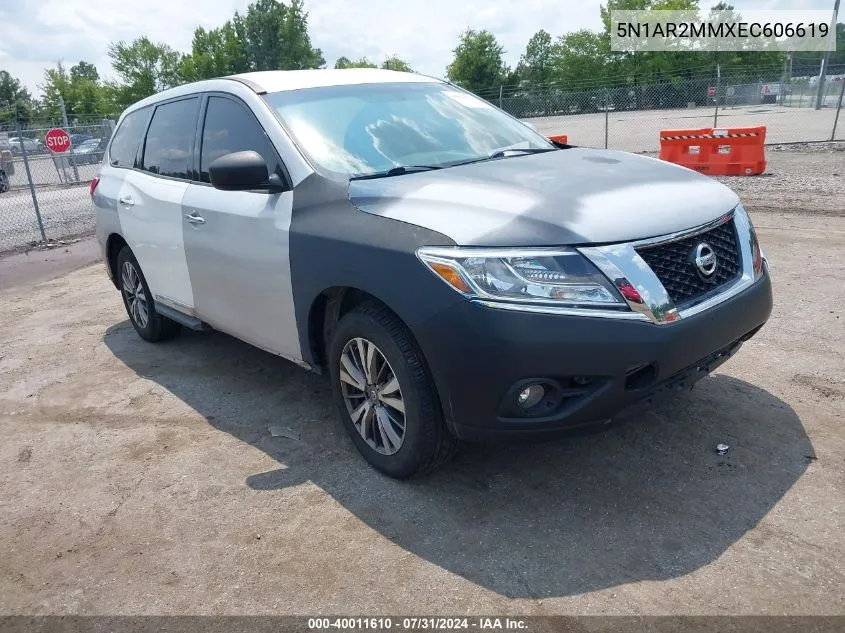 2014 Nissan Pathfinder S VIN: 5N1AR2MMXEC606619 Lot: 40011610