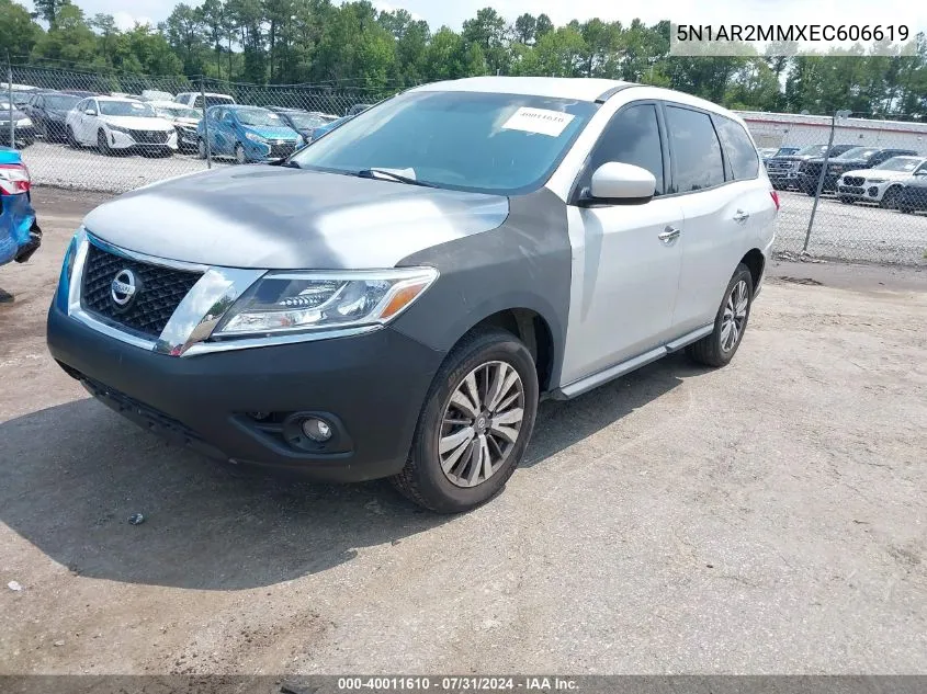 2014 Nissan Pathfinder S VIN: 5N1AR2MMXEC606619 Lot: 40011610