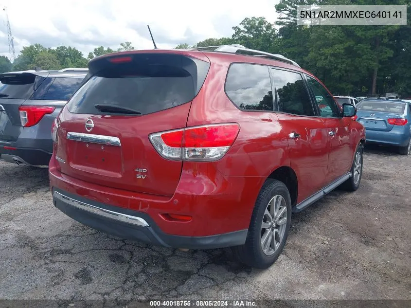 5N1AR2MMXEC640141 2014 Nissan Pathfinder Sv