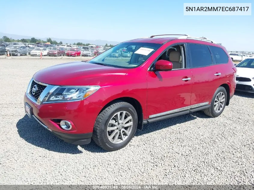 2014 Nissan Pathfinder Platinum VIN: 5N1AR2MM7EC687417 Lot: 40031248