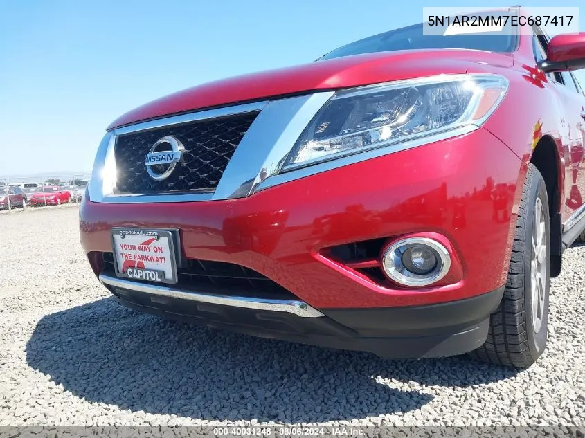 2014 Nissan Pathfinder Platinum VIN: 5N1AR2MM7EC687417 Lot: 40031248