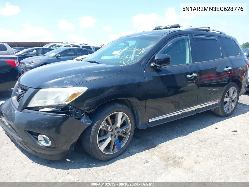 2014 Nissan Pathfinder Platinum VIN: 5N1AR2MN3EC628776 Lot: 40102639