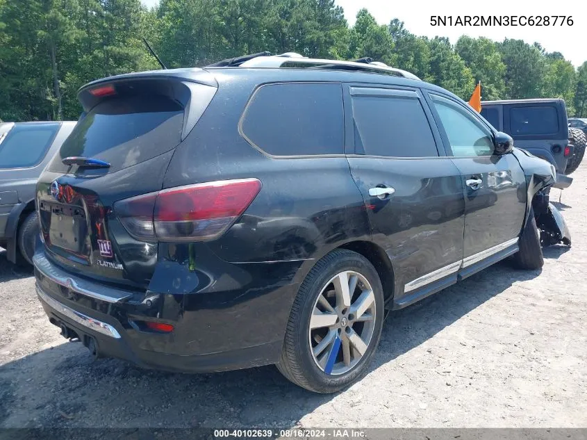 2014 Nissan Pathfinder Platinum VIN: 5N1AR2MN3EC628776 Lot: 40102639