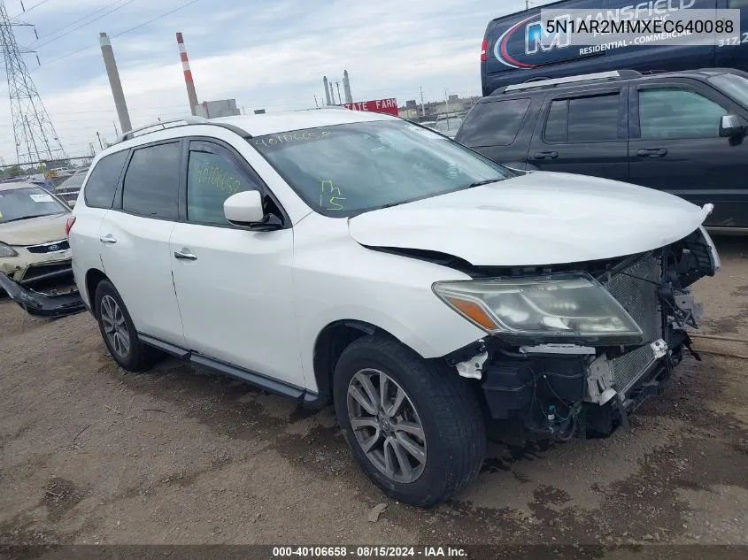 2014 Nissan Pathfinder Sv VIN: 5N1AR2MMXEC640088 Lot: 40106658