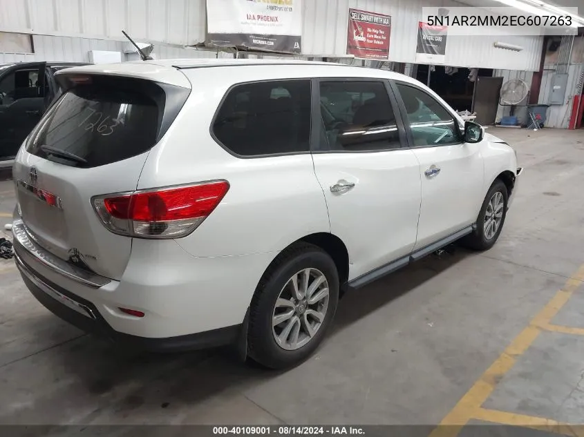 2014 Nissan Pathfinder S VIN: 5N1AR2MM2EC607263 Lot: 40109001