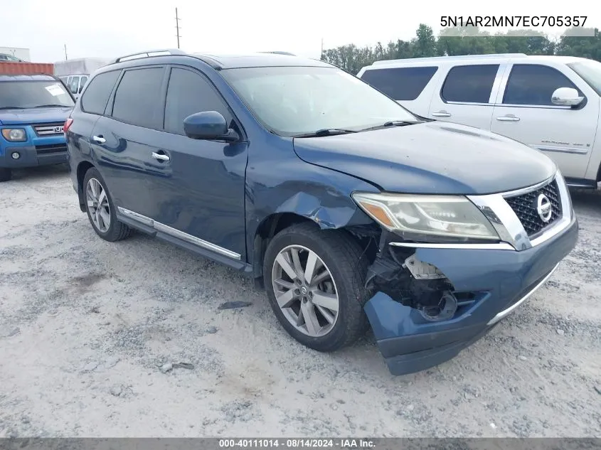 2014 Nissan Pathfinder Platinum VIN: 5N1AR2MN7EC705357 Lot: 40111014