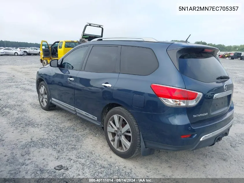 2014 Nissan Pathfinder Platinum VIN: 5N1AR2MN7EC705357 Lot: 40111014