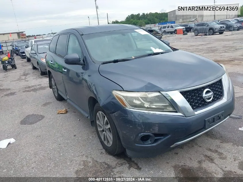 2014 Nissan Pathfinder S VIN: 5N1AR2MM2EC694369 Lot: 40112831