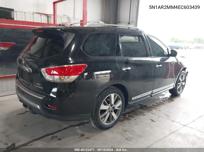 5N1AR2MM4EC603439 2014 Nissan Pathfinder Platinum