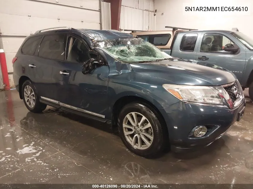 2014 Nissan Pathfinder Sl VIN: 5N1AR2MM1EC654610 Lot: 40126090