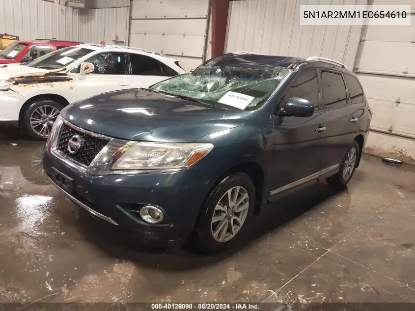 2014 Nissan Pathfinder Sl VIN: 5N1AR2MM1EC654610 Lot: 40126090