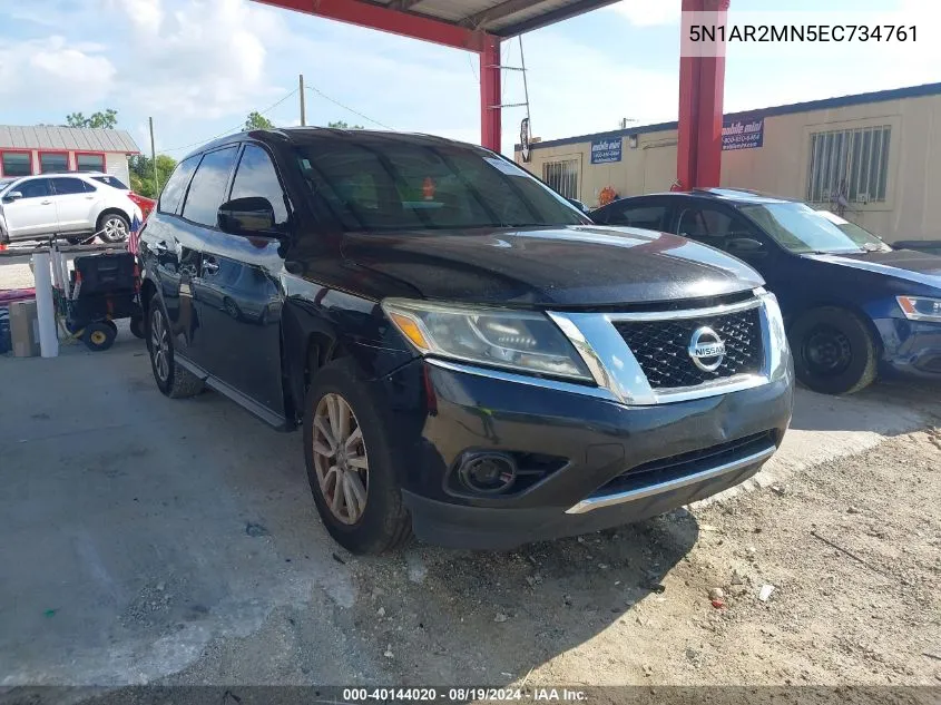 2014 Nissan Pathfinder S VIN: 5N1AR2MN5EC734761 Lot: 40144020