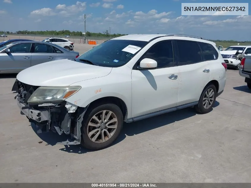 2014 Nissan Pathfinder Sv VIN: 5N1AR2MN9EC627342 Lot: 40151954