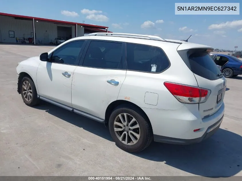 2014 Nissan Pathfinder Sv VIN: 5N1AR2MN9EC627342 Lot: 40151954