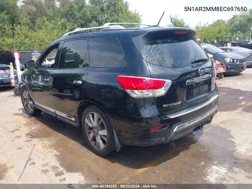 5N1AR2MM8EC697650 2014 Nissan Pathfinder Platinum