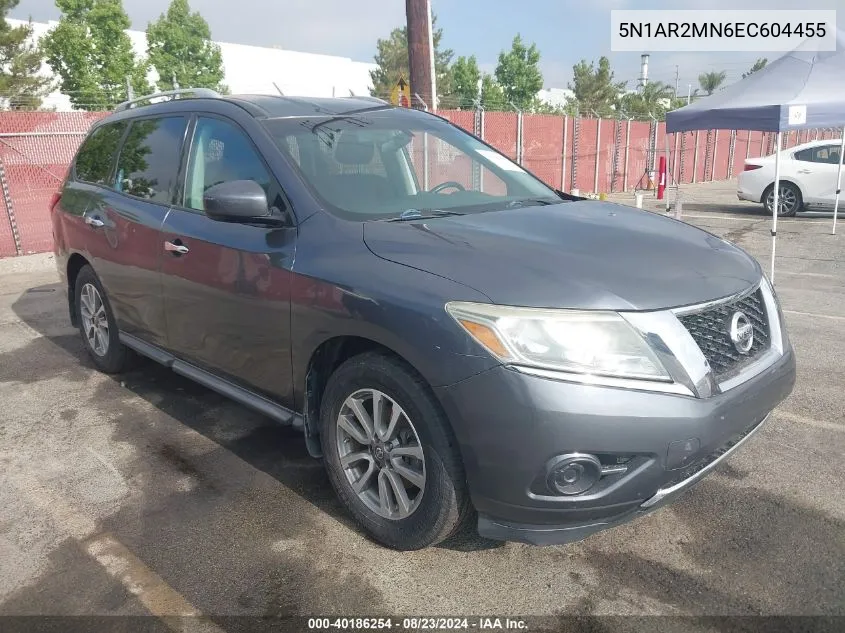 2014 Nissan Pathfinder Sv VIN: 5N1AR2MN6EC604455 Lot: 40186254