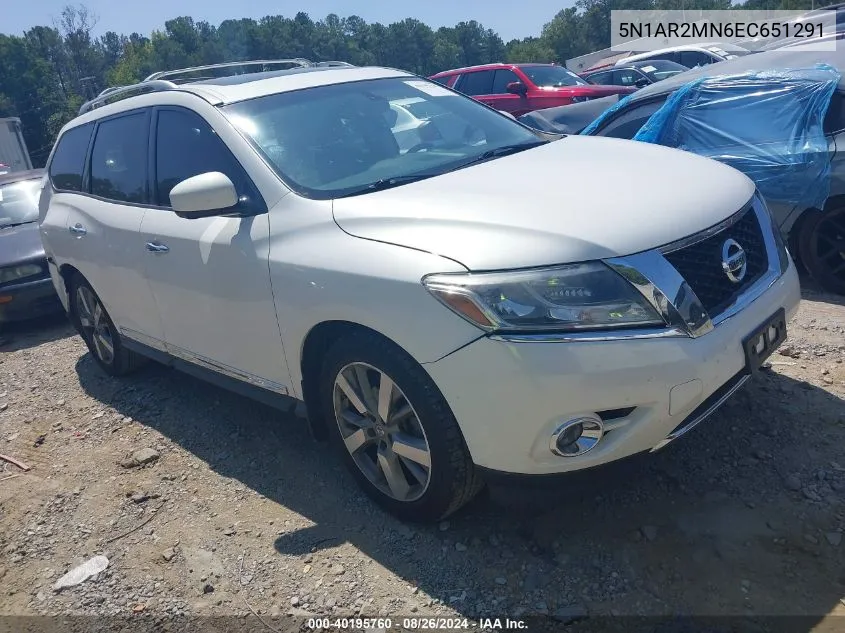 2014 Nissan Pathfinder Platinum VIN: 5N1AR2MN6EC651291 Lot: 40195760