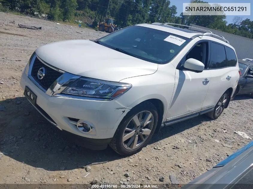 2014 Nissan Pathfinder Platinum VIN: 5N1AR2MN6EC651291 Lot: 40195760