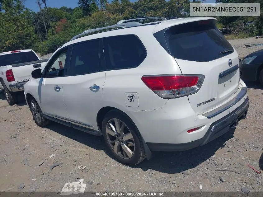 2014 Nissan Pathfinder Platinum VIN: 5N1AR2MN6EC651291 Lot: 40195760