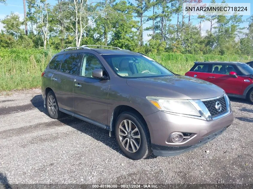 2014 Nissan Pathfinder Sv VIN: 5N1AR2MN9EC718224 Lot: 40196380