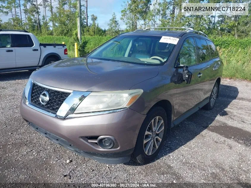 2014 Nissan Pathfinder Sv VIN: 5N1AR2MN9EC718224 Lot: 40196380