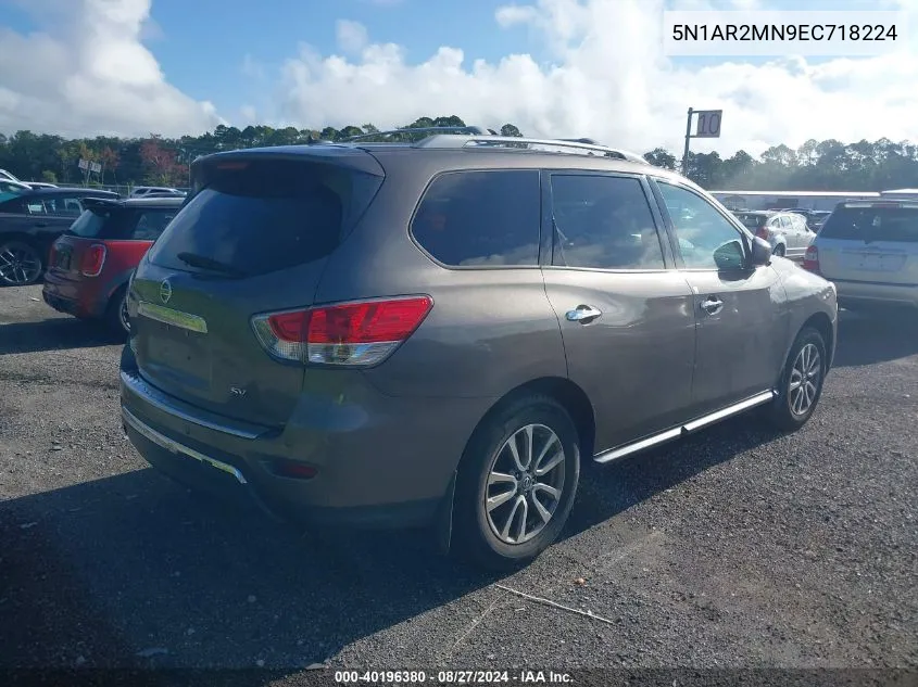 2014 Nissan Pathfinder Sv VIN: 5N1AR2MN9EC718224 Lot: 40196380