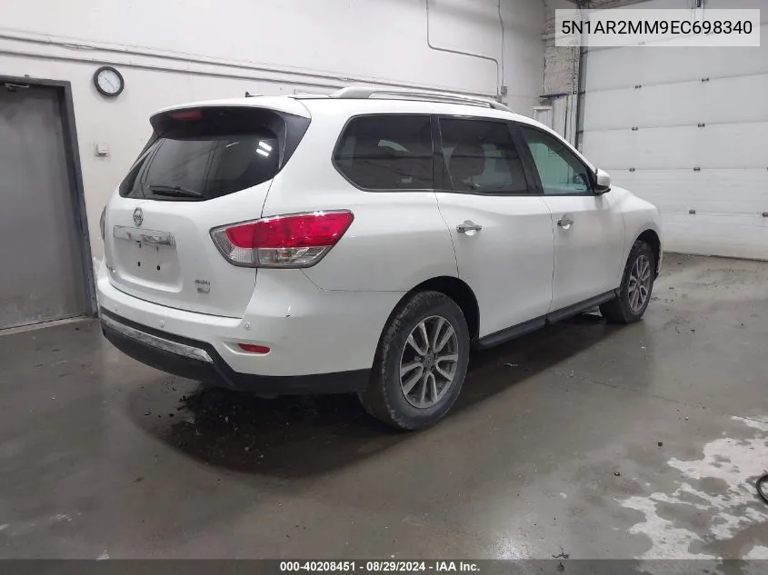 2014 Nissan Pathfinder Platinum/S/Sl/Sv VIN: 5N1AR2MM9EC698340 Lot: 40208451