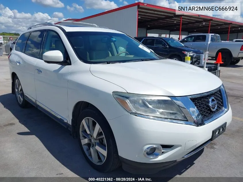 2014 Nissan Pathfinder Platinum VIN: 5N1AR2MN6EC666924 Lot: 40221362