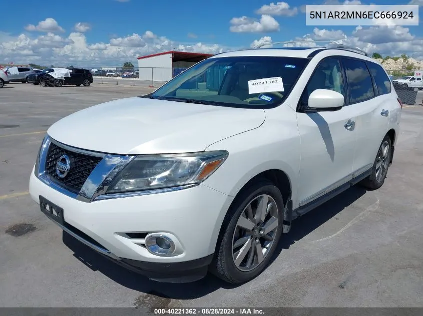 2014 Nissan Pathfinder Platinum VIN: 5N1AR2MN6EC666924 Lot: 40221362