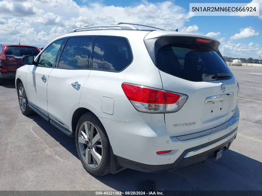 2014 Nissan Pathfinder Platinum VIN: 5N1AR2MN6EC666924 Lot: 40221362