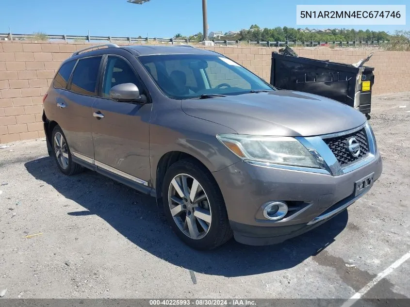 5N1AR2MN4EC674746 2014 Nissan Pathfinder Platinum