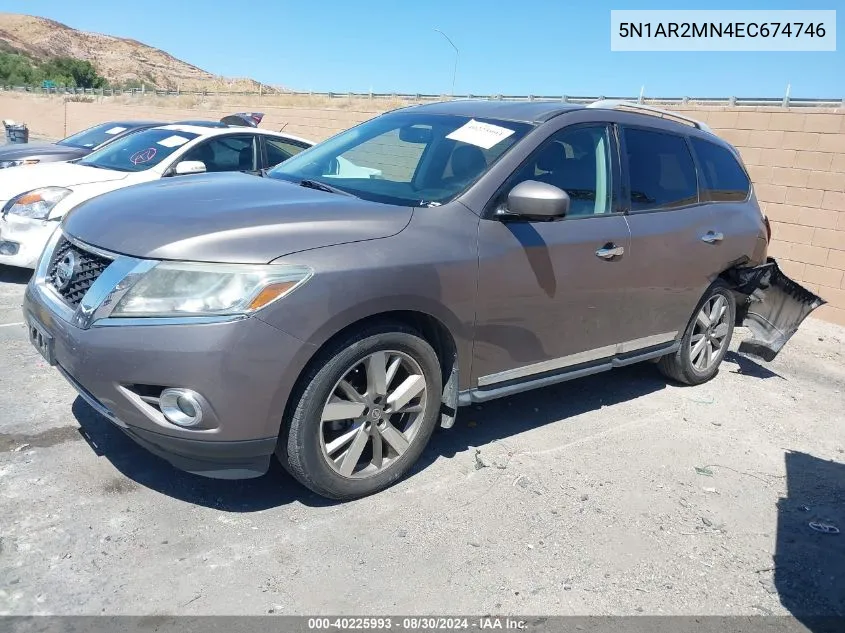 2014 Nissan Pathfinder Platinum VIN: 5N1AR2MN4EC674746 Lot: 40225993