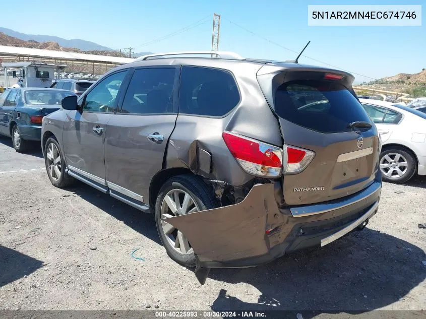 2014 Nissan Pathfinder Platinum VIN: 5N1AR2MN4EC674746 Lot: 40225993