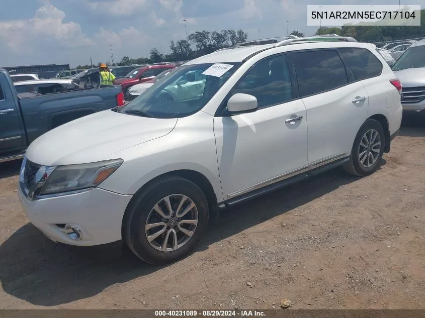 2014 Nissan Pathfinder Sl VIN: 5N1AR2MN5EC717104 Lot: 40231089