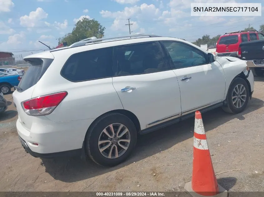 2014 Nissan Pathfinder Sl VIN: 5N1AR2MN5EC717104 Lot: 40231089