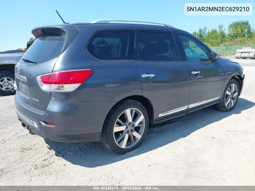 2014 Nissan Pathfinder Platinum VIN: 5N1AR2MN2EC629210 Lot: 40248274